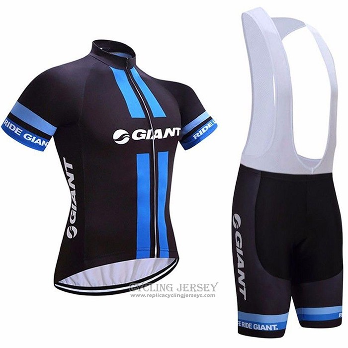 2021 Cycling Jersey Giant Alpecin Black Blue Short Sleeve And Bib Short